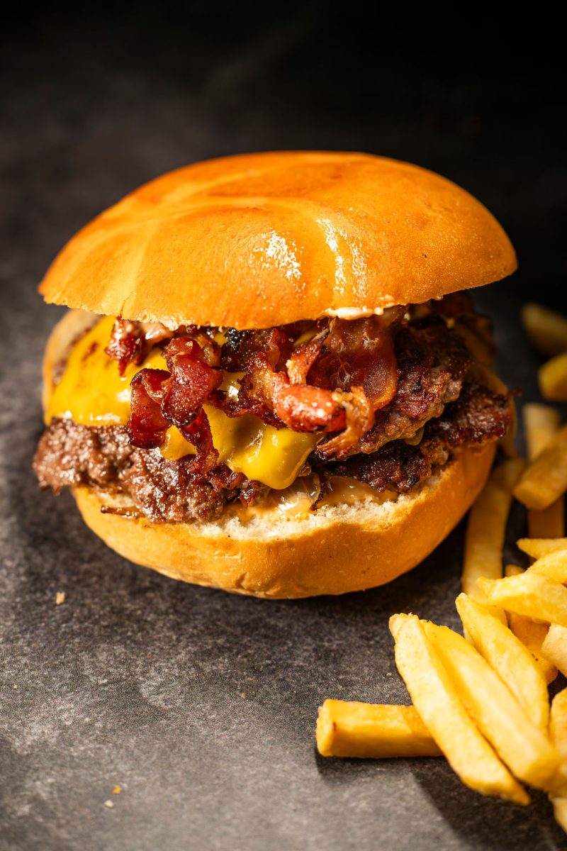 Double Smash Burguer+ cheddar + Bacon